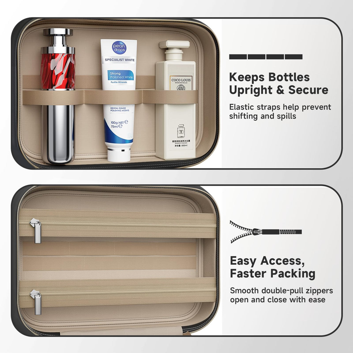 Voyree Travel Toiletry Bag folded for storage