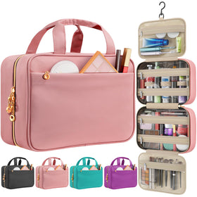 Voyree Travel Toiletry Bag front view with hanging hook