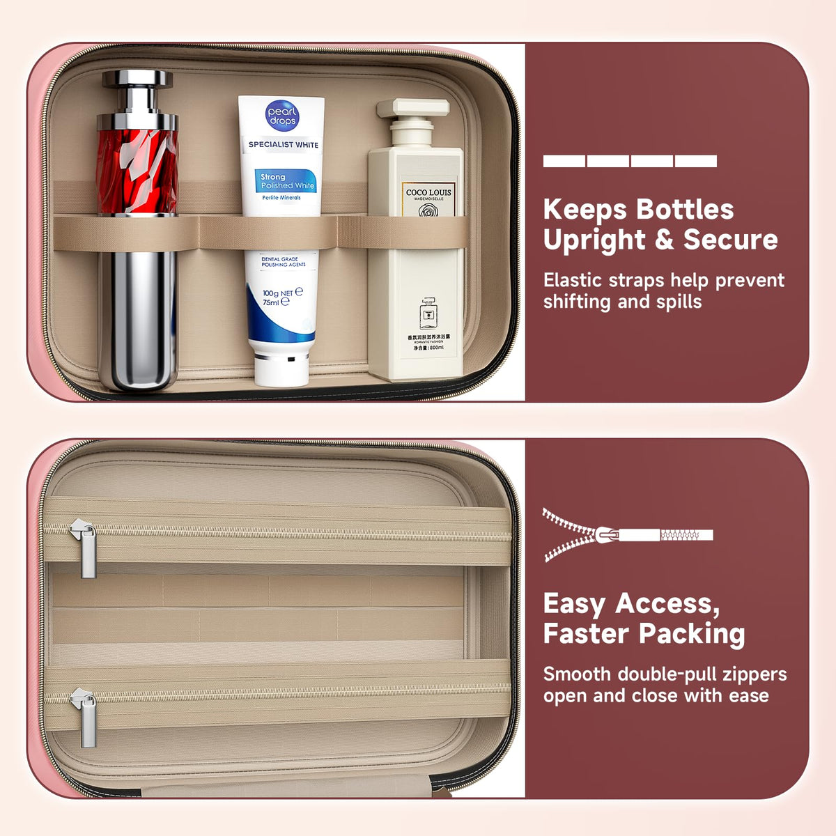 Voyree Travel Toiletry Bag with toiletries inside