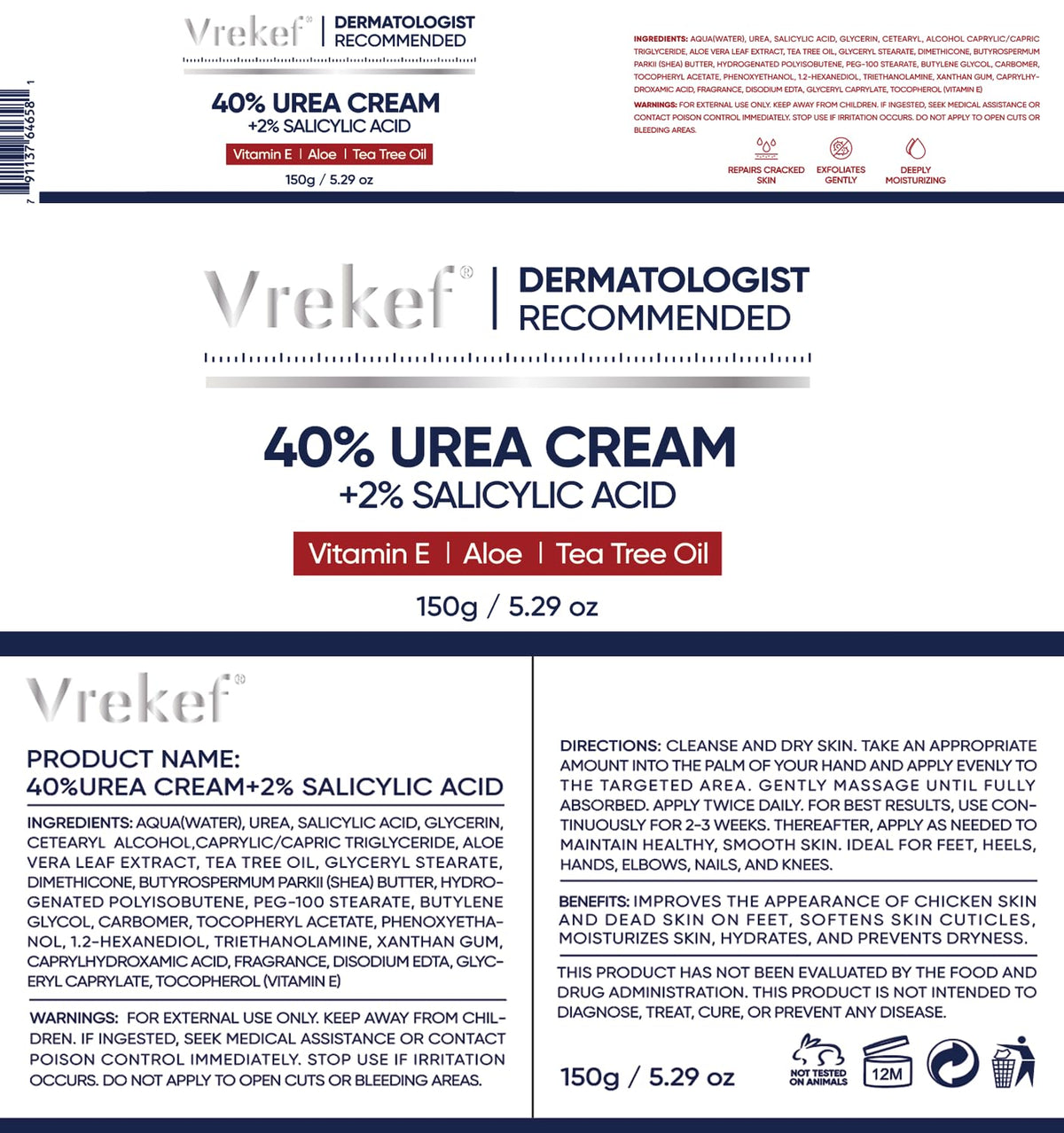 VREKEF Urea Cream 40 Percent lifestyle scene