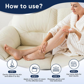 VREKEF Urea Cream 40 Percent on feet