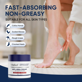 VREKEF Urea Cream 40 Percent with a hand applying