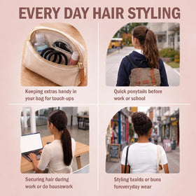 Vrose Flosi High Stretch Hair Ties displayed on a table