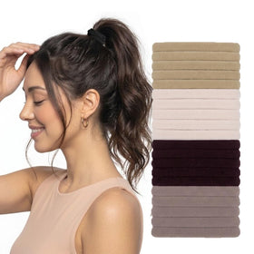 Vrose Flosi High Stretch Hair Ties in neutral colours front view