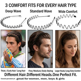 Vrose Flosi Metal Zig Zag Headband Smooth Tooth style for fine hair