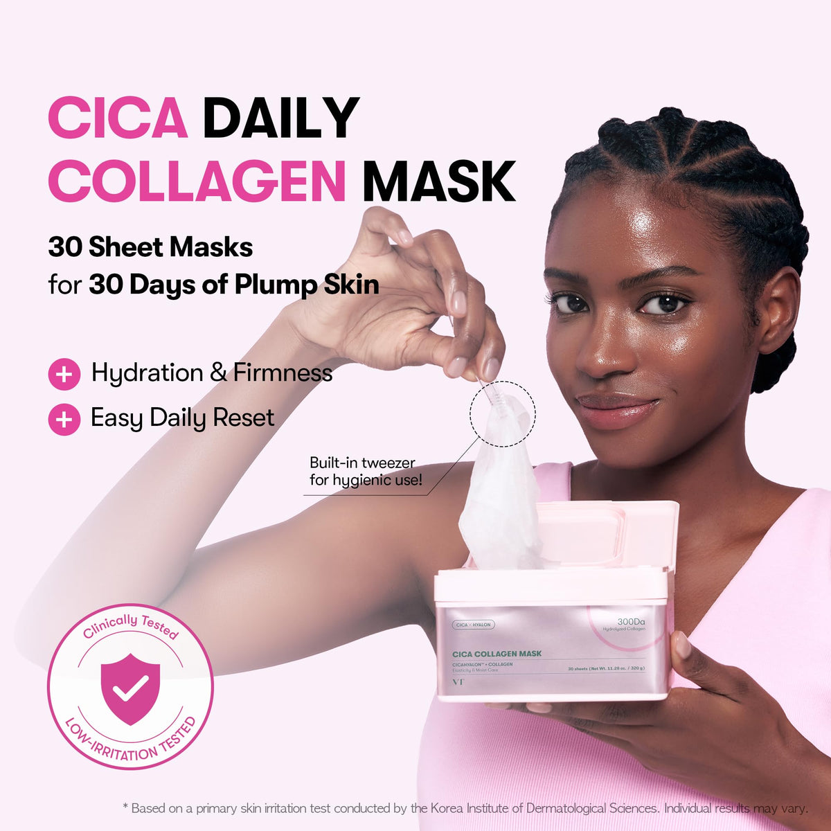 VT COSMETICS CICA Collagen Daily Mask sheet mask close-up