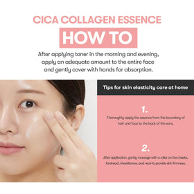 VT COSMETICS Cica Collagen Essence pink serum application on skin