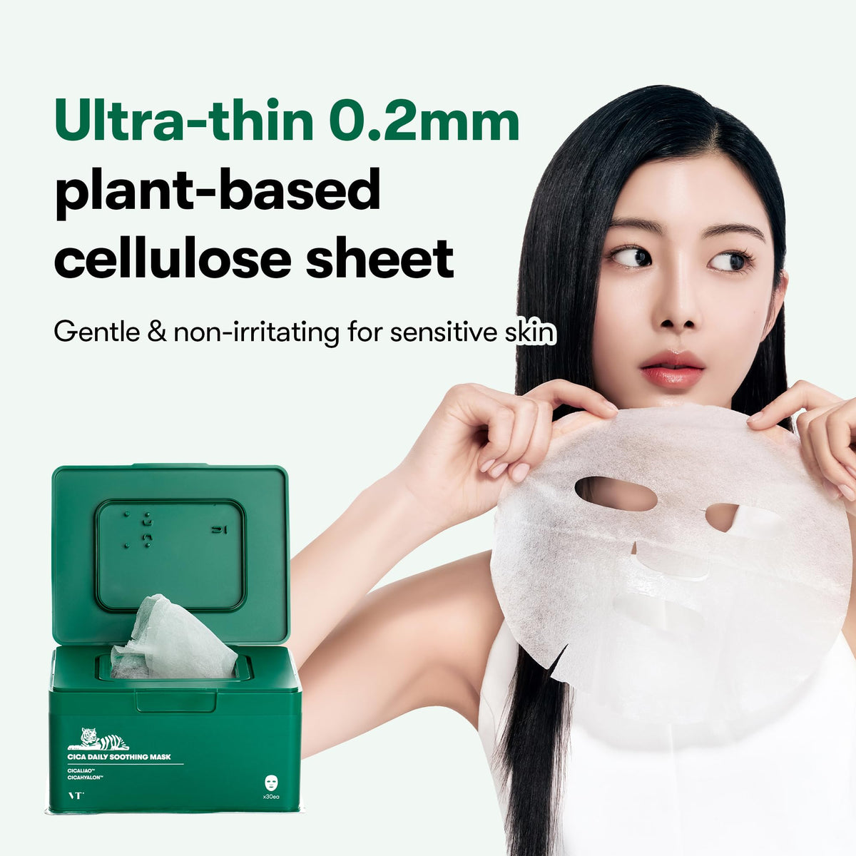 VT COSMETICS CICA Daily Soothing Mask sheet texture