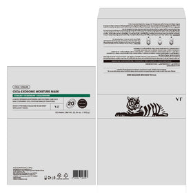 VT COSMETICS Cica-Exosome Moisture Mask on a bathroom counter