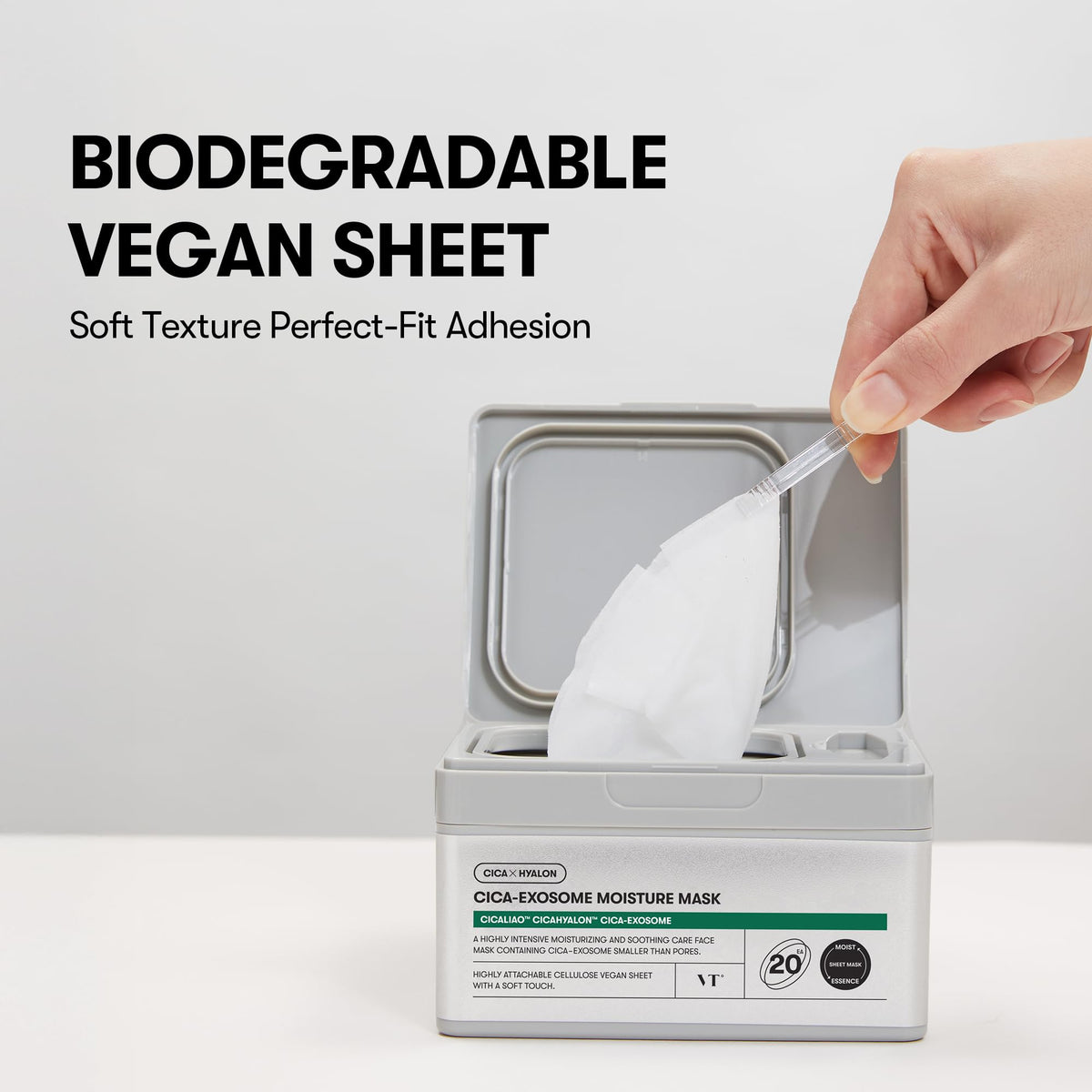 VT COSMETICS Cica-Exosome Moisture Mask sheets in box