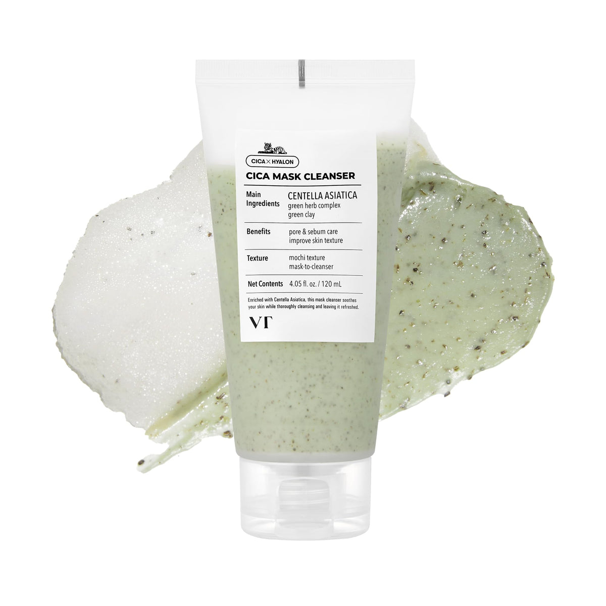 VT COSMETICS CICA Mask Cleanser front view with creamy texture