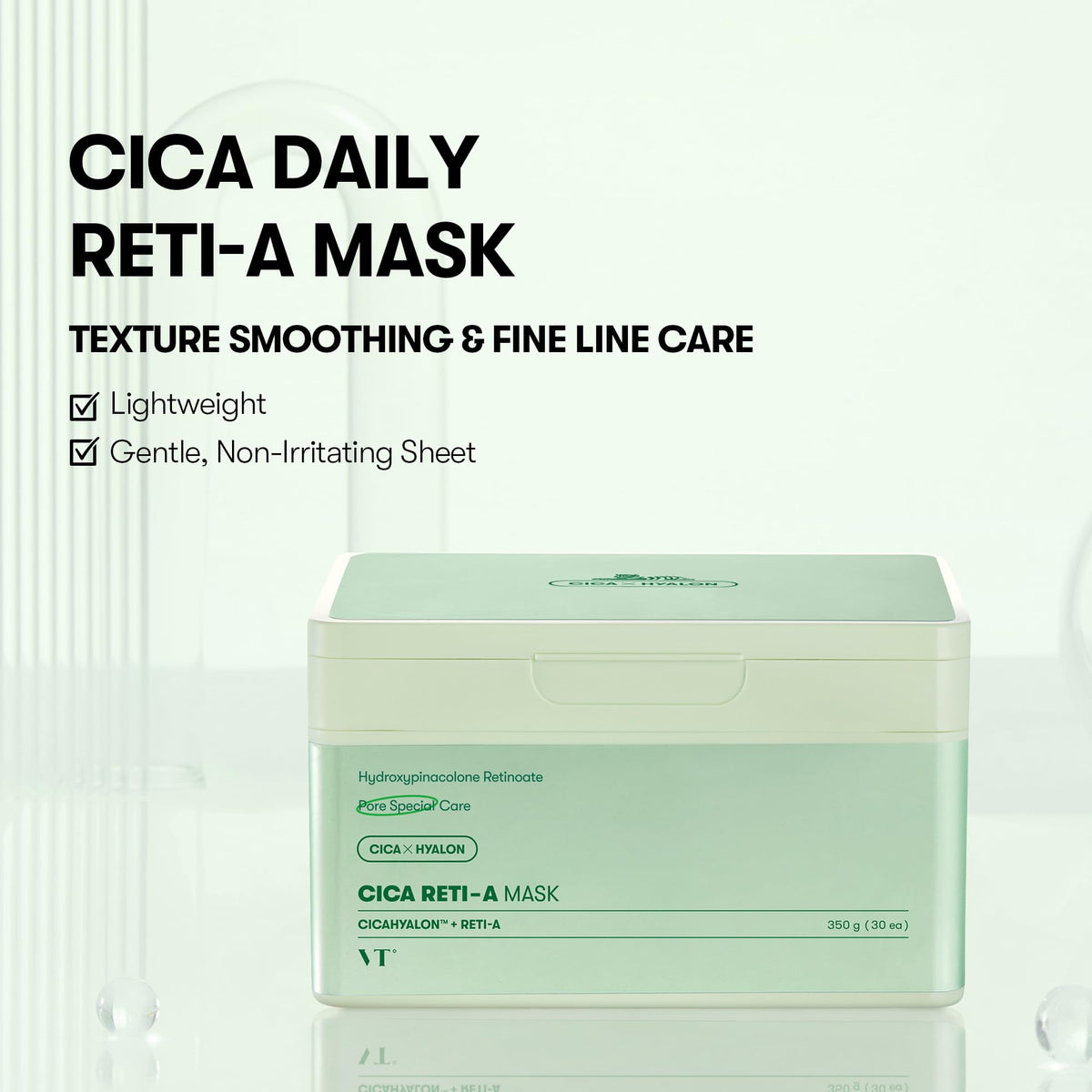 VT COSMETICS CICA Reti-A Daily Mask sheet close-up