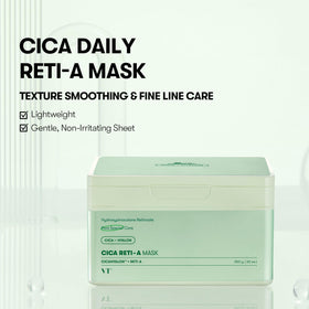VT COSMETICS CICA Reti-A Daily Mask sheet close-up
