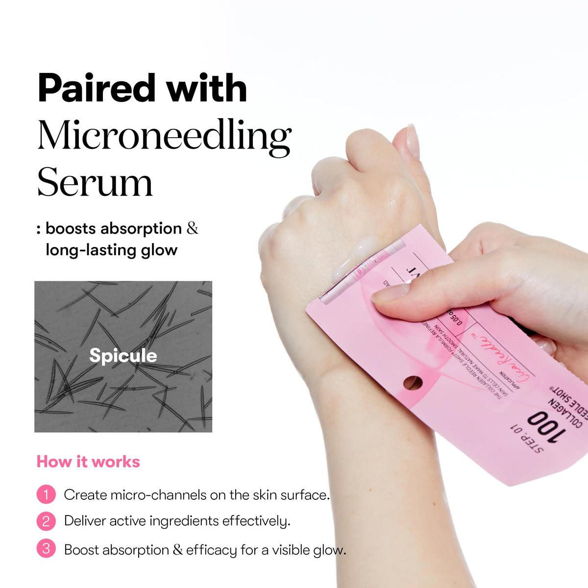 VT COSMETICS Collagen Reedle Shot Hydrogel Mask color change demonstration