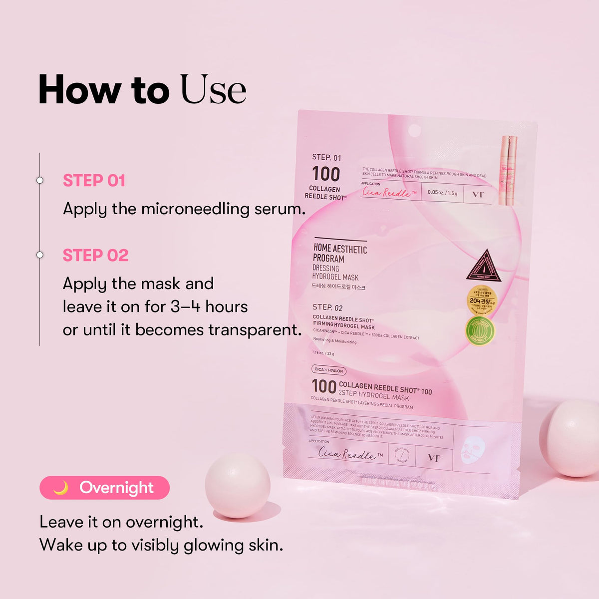 VT COSMETICS Collagen Reedle Shot Hydrogel Mask in a skincare routine
