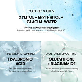 VT COSMETICS Cryo Ice Cool Mask in use on a model