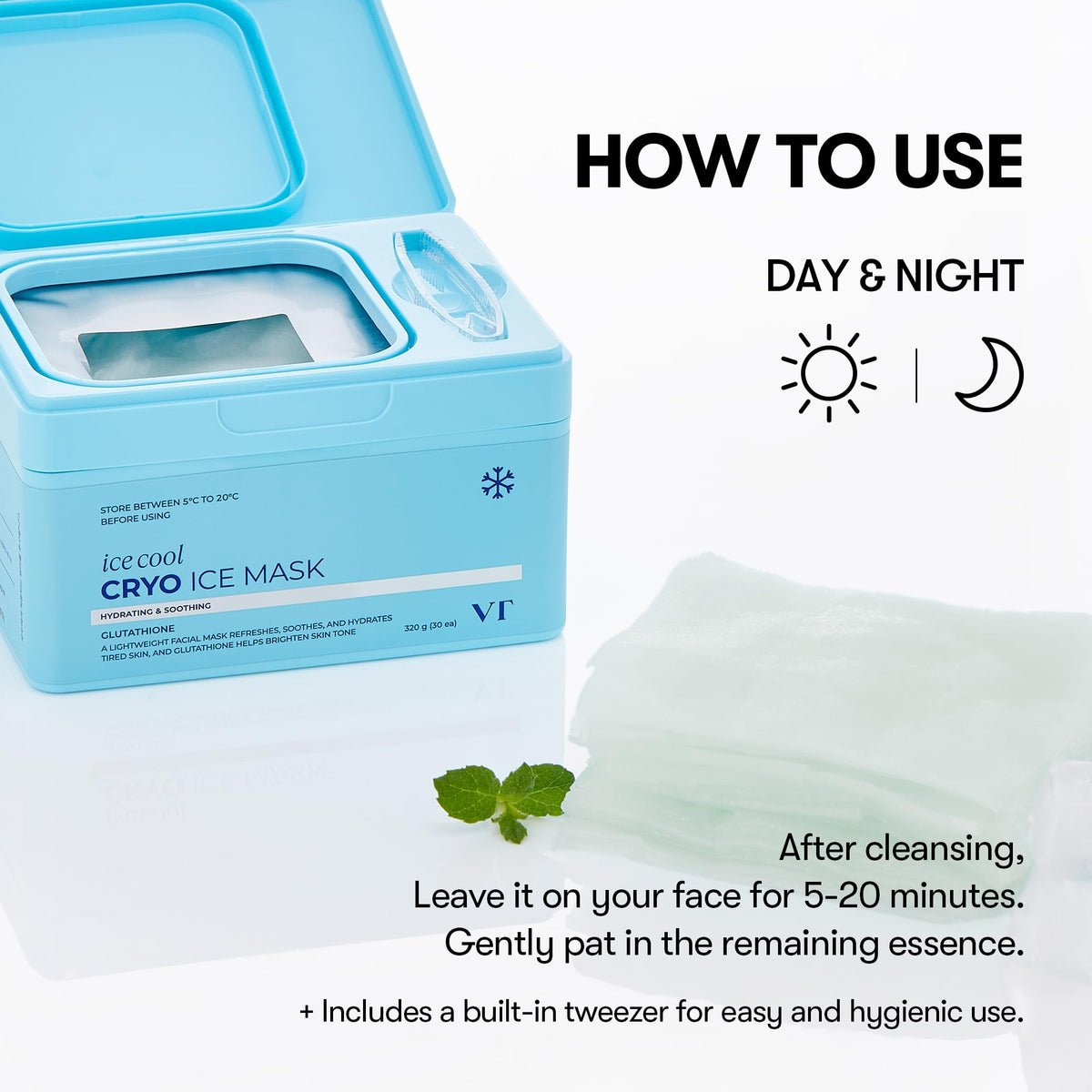 VT COSMETICS Cryo Ice Cool Mask showing texture