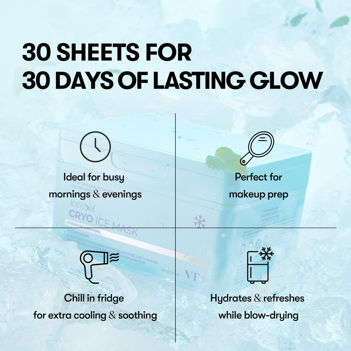 VT COSMETICS Cryo Ice Cool Mask with built-in tweezers
