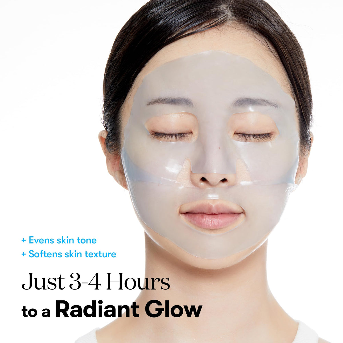 VT COSMETICS Hydrop Reedle Shot Hydrogel Mask application on skin