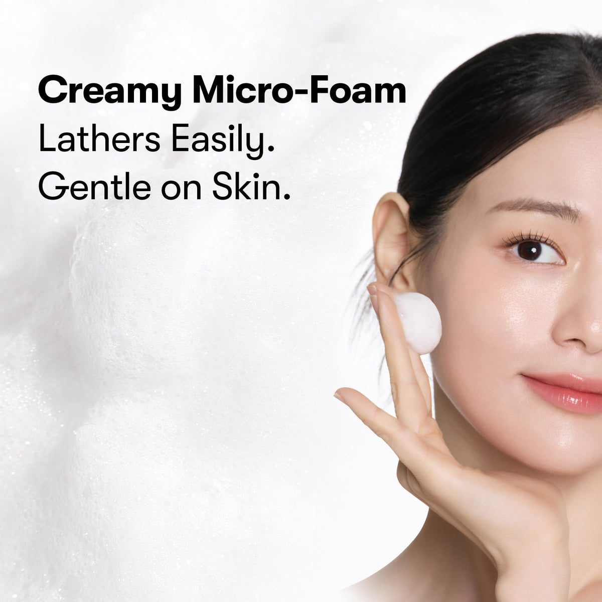 VT COSMETICS PDRN Barrier Cleanser with foam texture demonstration