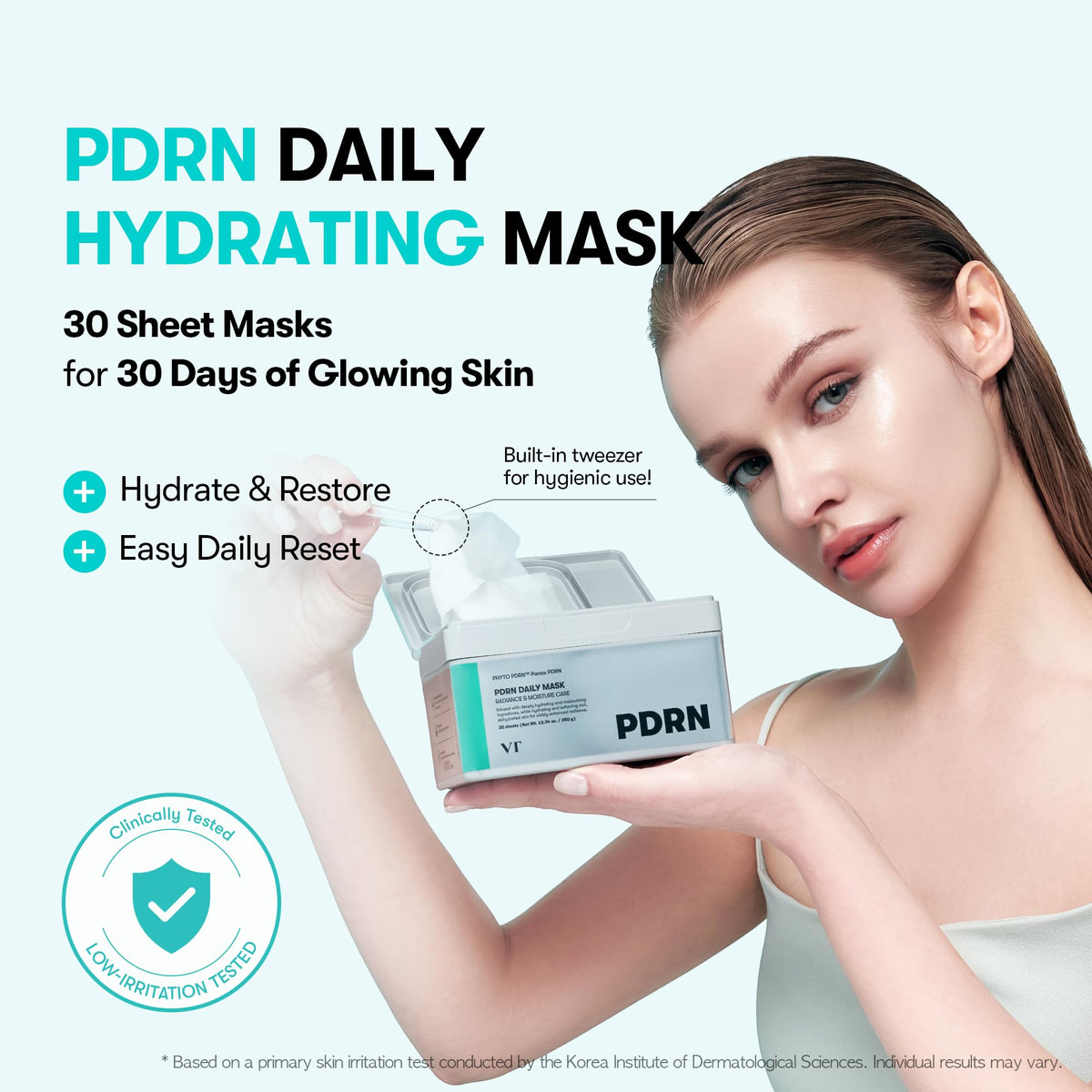 VT COSMETICS PDRN Daily Hydrating Mask sheet close-up