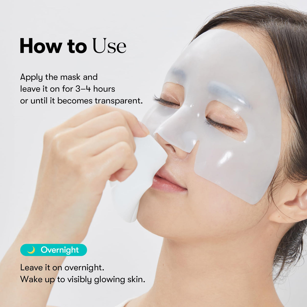 VT COSMETICS PDRN Hydrogel Mask application process