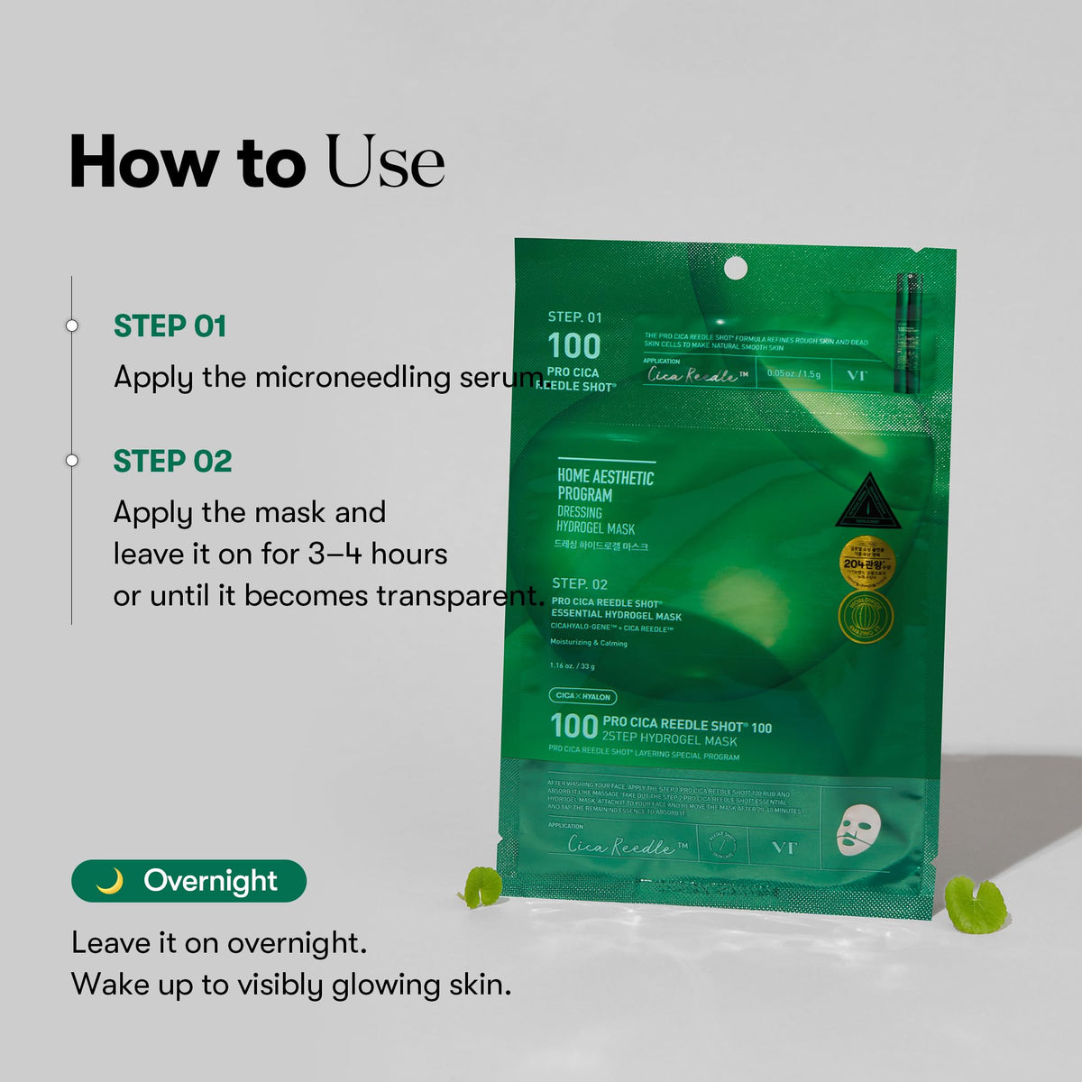 VT COSMETICS Pro Cica Hydrogel Mask with soothing ampoule
