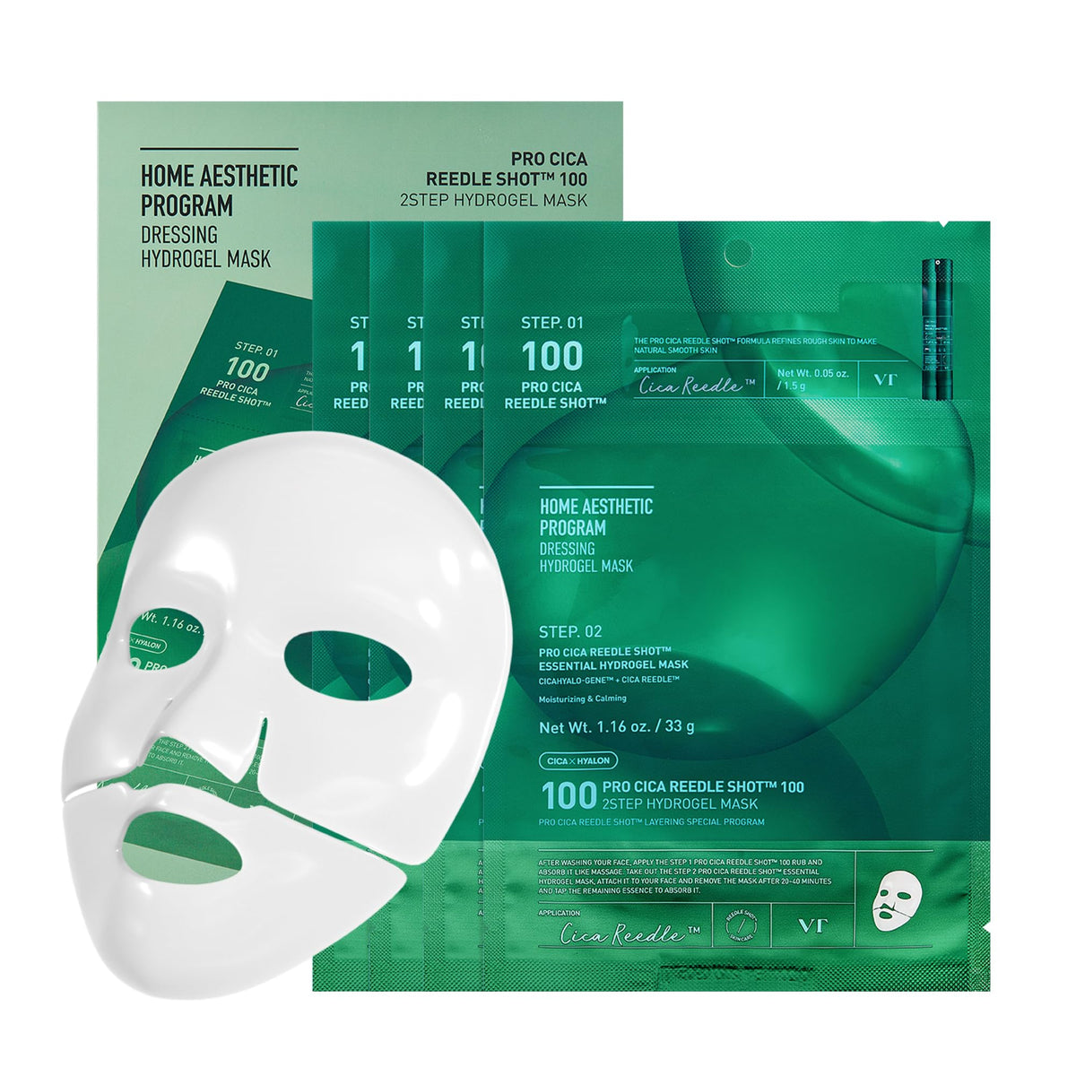 VT COSMETICS Pro Cica Reedle Shot 100 Hydrogel Mask front view