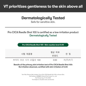 VT COSMETICS Pro Cica Reedle Shot 100 Serum on a vanity