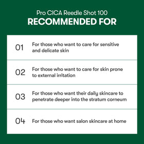 VT COSMETICS Pro Cica Reedle Shot 100 Serum with skincare routine