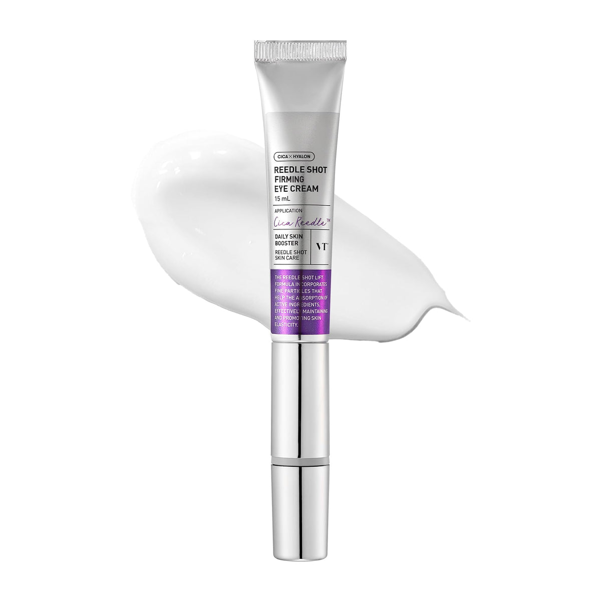 VT COSMETICS Reedle Shot Firming Eye Cream front view with packaging