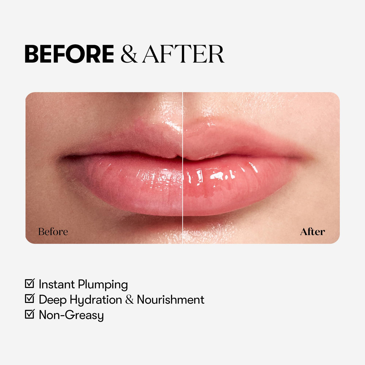 VT COSMETICS Reedle Shot Lip Plumper 20g texture on lips