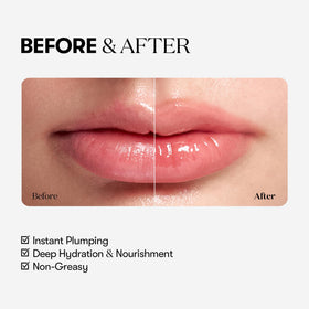 VT COSMETICS Reedle Shot Lip Plumper 20g texture on lips