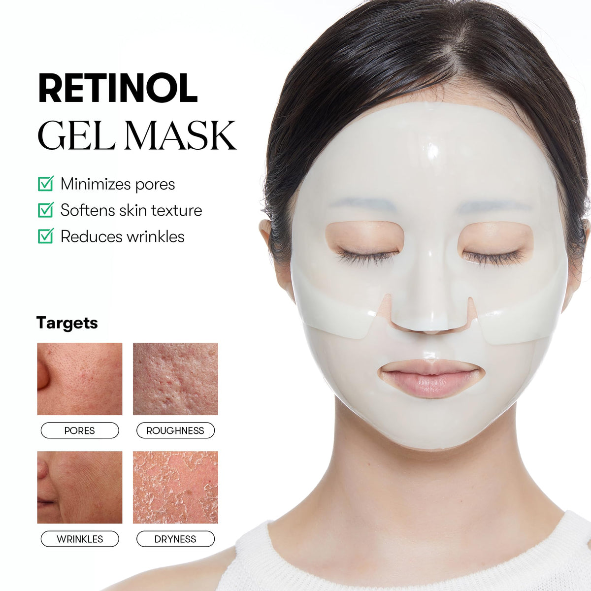 VT COSMETICS Reti-A Hydrogel Mask application on face