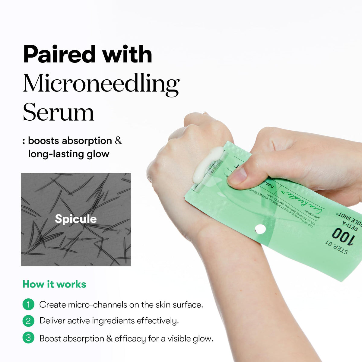 VT COSMETICS Reti-A Hydrogel Mask being applied
