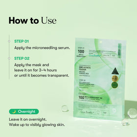 VT COSMETICS Reti-A Hydrogel Mask in use during nighttime