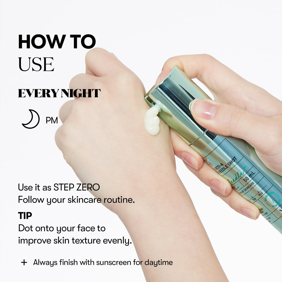 VT COSMETICS Reti-A Reedle Shot 100 Serum 50ml texture close-up