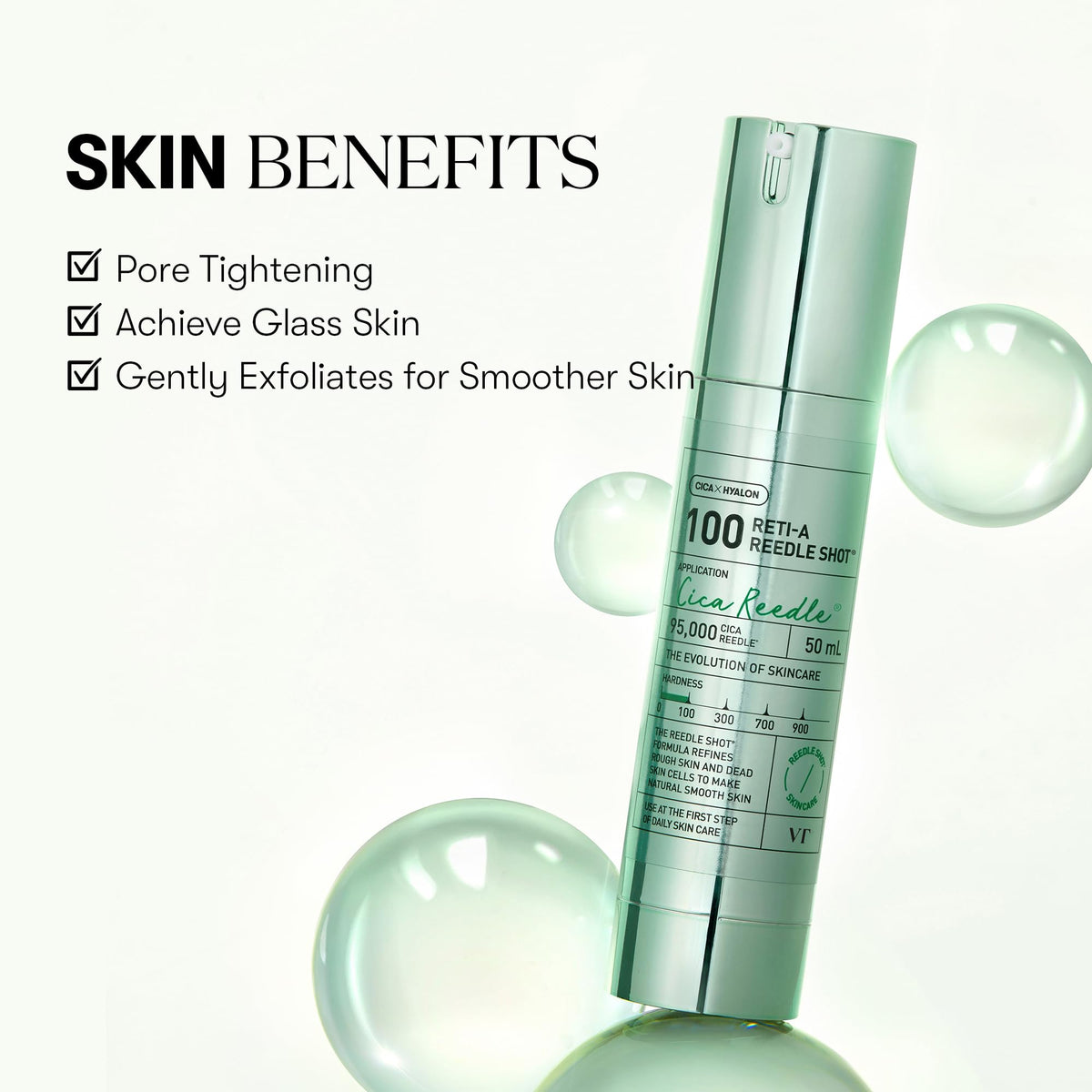 VT COSMETICS Reti-A Reedle Shot 100 Serum 50ml with packaging