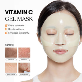 VT COSMETICS Vita-Light Reedle Shot 100 Hydrogel Mask application on a model's face
