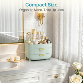 Vtopmart 3-Tier Skincare Makeup Organizer close-up of golden handles