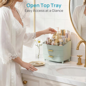 Vtopmart 3-Tier Skincare Makeup Organizer side view showing storage