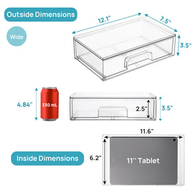 Vtopmart acrylic organizer drawer side view