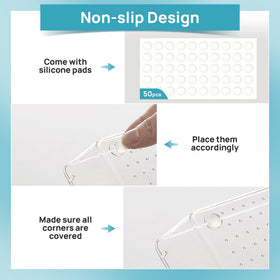 Vtopmart clear drawer organizer bins easy to clean
