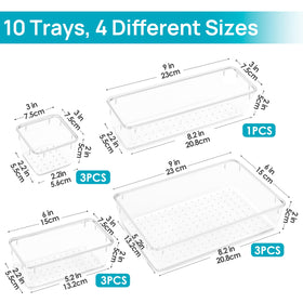 Vtopmart clear drawer organizer bins in a craft room