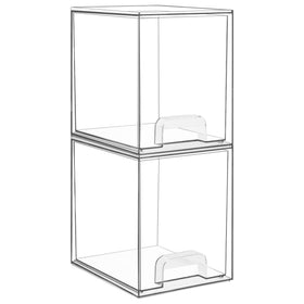 Vtopmart clear stackable storage drawer front view