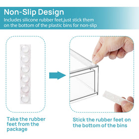 Vtopmart Clear Stackable Storage Drawers in bathroom