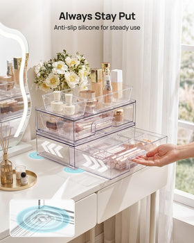 Vtopmart organizer with trays arranged for easy access
