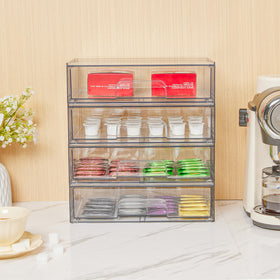 Vtopmart stackable storage drawers with silicone pads