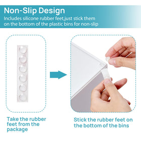 Vtopmart storage drawers showing silicone pads on the bottom