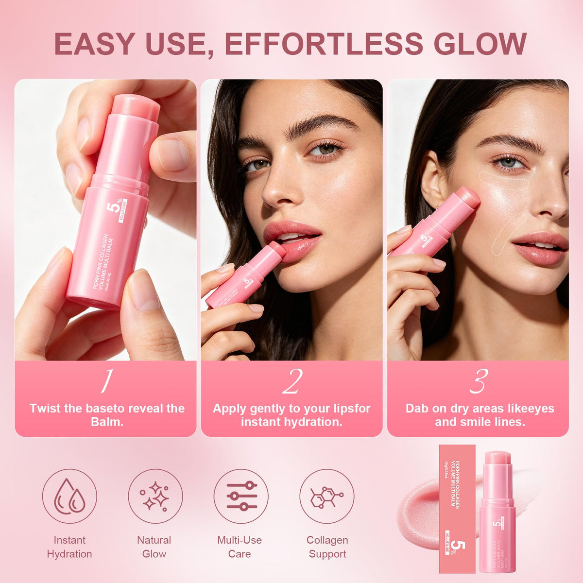 Vult PDRN Pink Collagen Multi Balm in hand